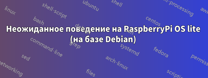 Неожиданное поведение на RaspberryPi OS lite (на базе Debian)