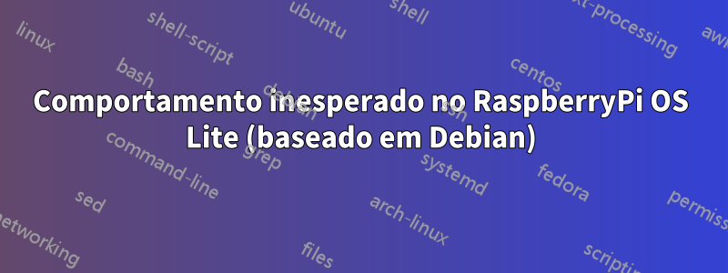 Comportamento inesperado no RaspberryPi OS Lite (baseado em Debian)