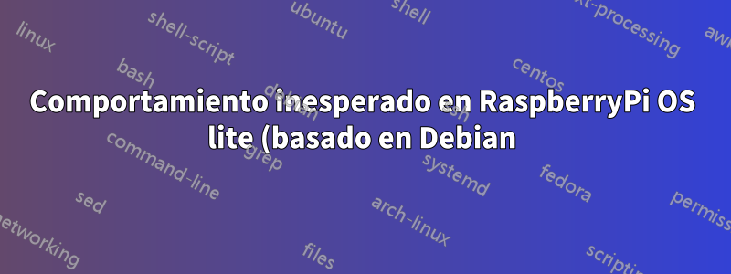 Comportamiento inesperado en RaspberryPi OS lite (basado en Debian)