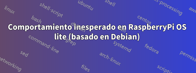 Comportamiento inesperado en RaspberryPi OS lite (basado en Debian)