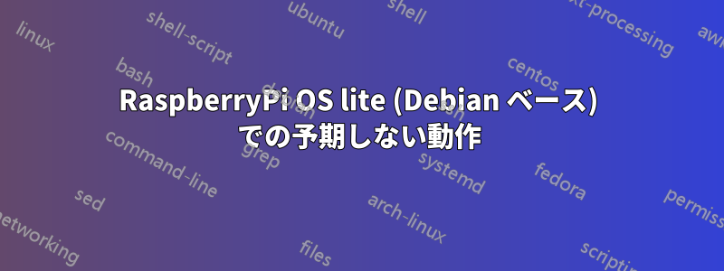 RaspberryPi OS lite (Debian ベース) での予期しない動作