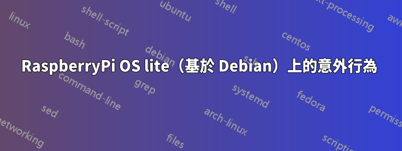 RaspberryPi OS lite（基於 Debian）上的意外行為