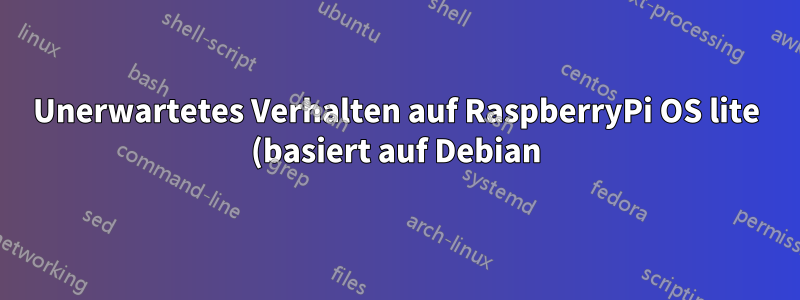 Unerwartetes Verhalten auf RaspberryPi OS lite (basiert auf Debian)