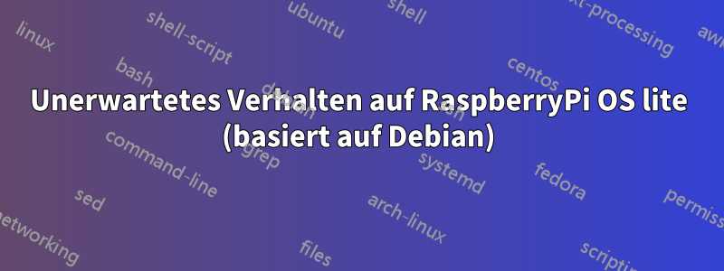 Unerwartetes Verhalten auf RaspberryPi OS lite (basiert auf Debian)