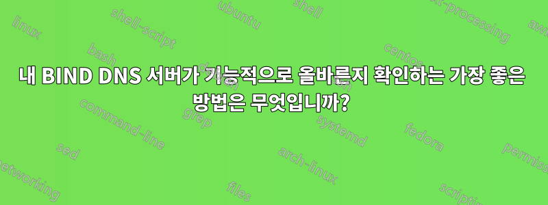 내 BIND DNS 서버가 기능적으로 올바른지 확인하는 가장 좋은 방법은 무엇입니까?