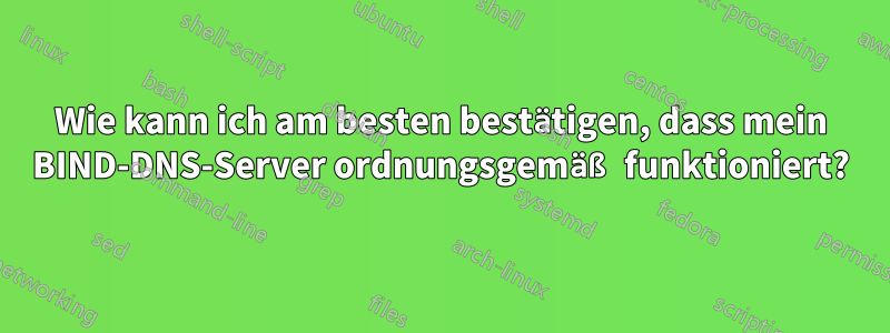 Wie kann ich am besten bestätigen, dass mein BIND-DNS-Server ordnungsgemäß funktioniert?