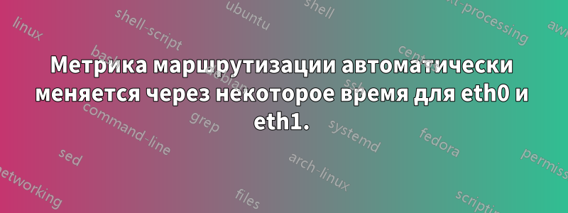 Метрика маршрутизации автоматически меняется через некоторое время для eth0 и eth1.