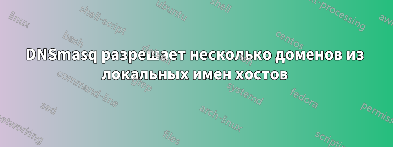 DNSmasq разрешает несколько доменов из локальных имен хостов