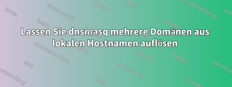 Lassen Sie dnsmasq mehrere Domänen aus lokalen Hostnamen auflösen