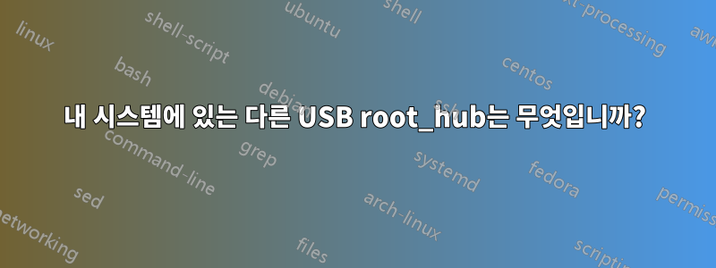 내 시스템에 있는 다른 USB root_hub는 무엇입니까?