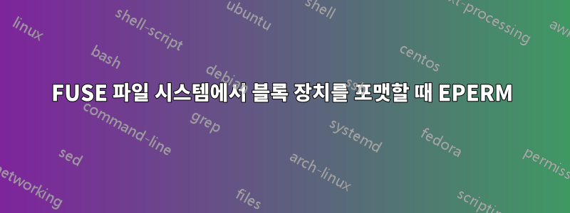 FUSE 파일 시스템에서 블록 장치를 포맷할 때 EPERM