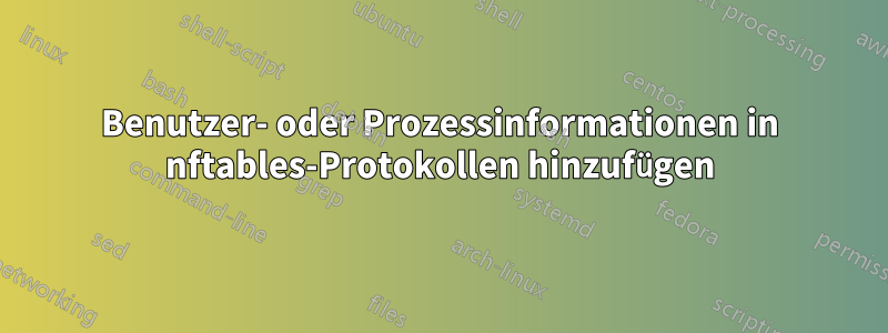 Benutzer- oder Prozessinformationen in nftables-Protokollen hinzufügen