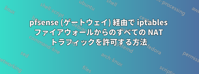 pfsense (ゲートウェイ) 経由で iptables ファイアウォールからのすべての NAT トラフィックを許可する方法