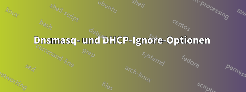 Dnsmasq- und DHCP-Ignore-Optionen