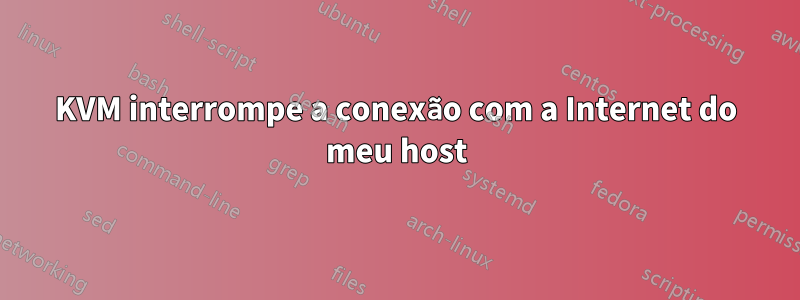 KVM interrompe a conexão com a Internet do meu host