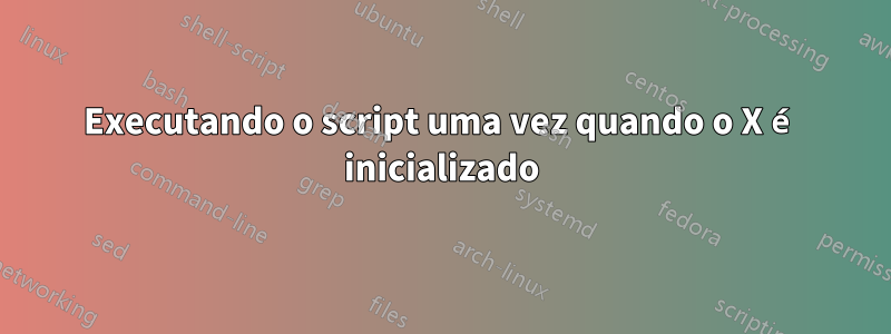 Executando o script uma vez quando o X é inicializado