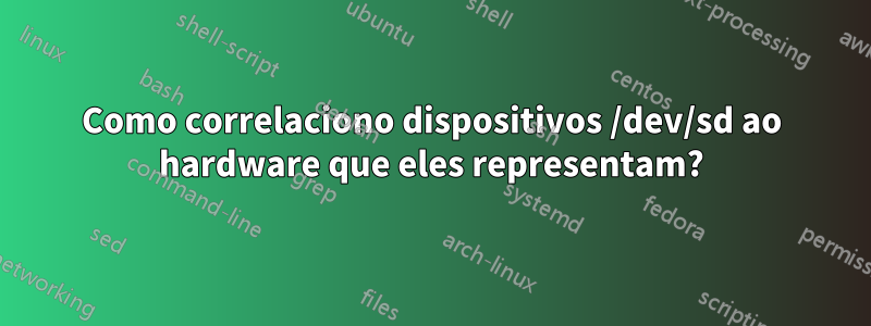 Como correlaciono dispositivos /dev/sd ao hardware que eles representam?