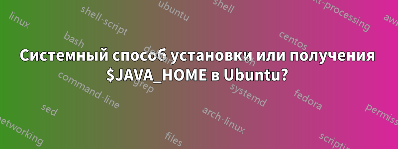 Системный способ установки или получения $JAVA_HOME в Ubuntu?
