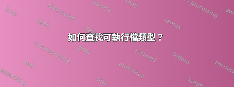 如何查找可執行檔類型？