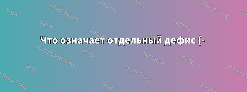 Что означает отдельный дефис (-) в Curl?