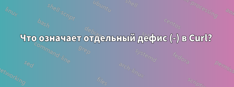 Что означает отдельный дефис (-) в Curl?