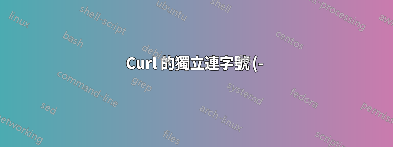 Curl 的獨立連字號 (-) 是什麼意思?