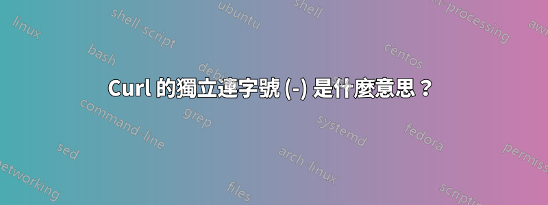 Curl 的獨立連字號 (-) 是什麼意思？