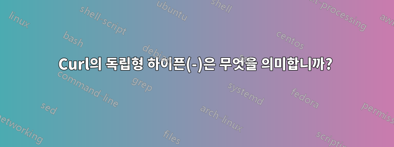 Curl의 독립형 하이픈(-)은 무엇을 의미합니까?