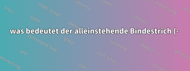 was bedeutet der alleinstehende Bindestrich (-) von Curl?
