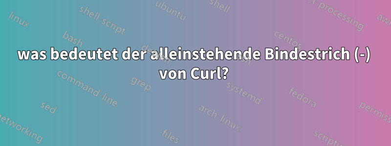 was bedeutet der alleinstehende Bindestrich (-) von Curl?