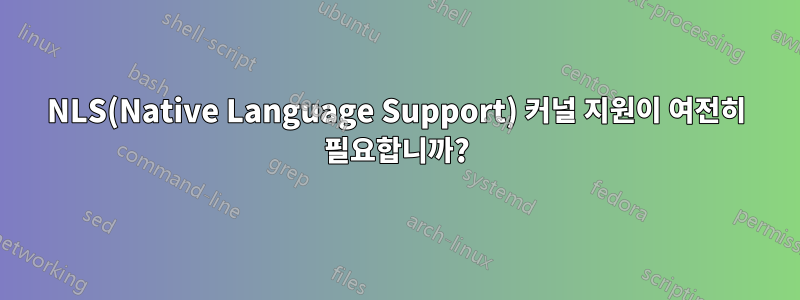 NLS(Native Language Support) 커널 지원이 여전히 필요합니까?