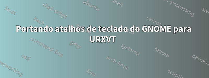 Portando atalhos de teclado do GNOME para URXVT 