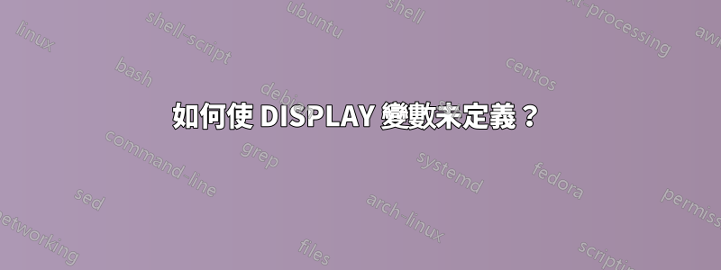 如何使 DISPLAY 變數未定義？