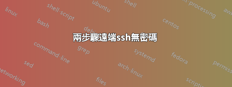 兩步驟遠端ssh無密碼