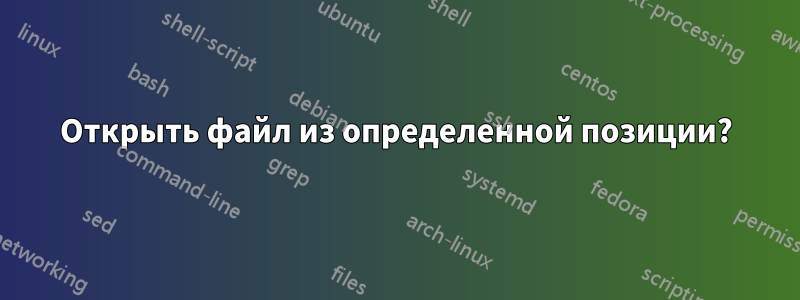 Открыть файл из определенной позиции?