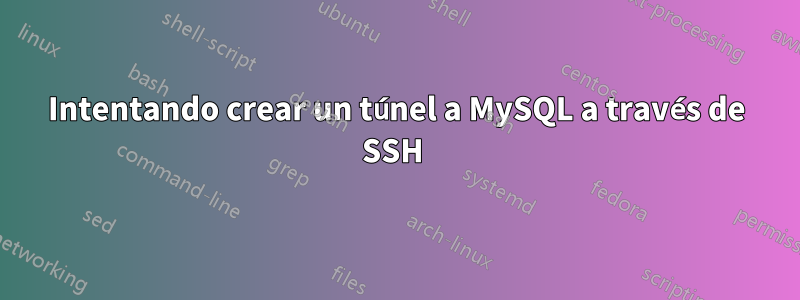 Intentando crear un túnel a MySQL a través de SSH