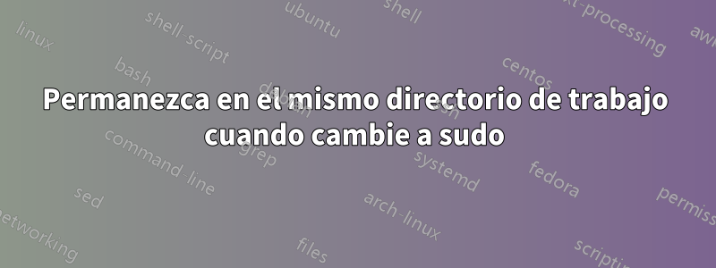 Permanezca en el mismo directorio de trabajo cuando cambie a sudo