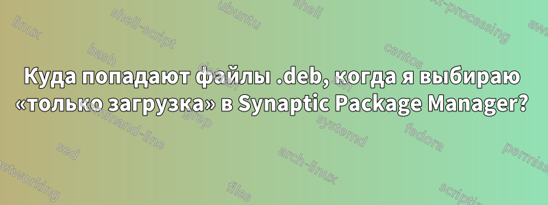 Куда попадают файлы .deb, когда я выбираю «только загрузка» в Synaptic Package Manager?