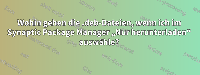 Wohin gehen die .deb-Dateien, wenn ich im Synaptic Package Manager „Nur herunterladen“ auswähle?