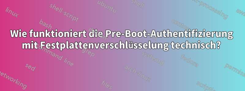 Wie funktioniert die Pre-Boot-Authentifizierung mit Festplattenverschlüsselung technisch?