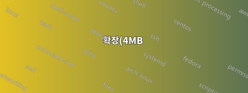 확장(4MB) 페이징과 일반(4KB) 페이징이 어떻게 공존합니까?
