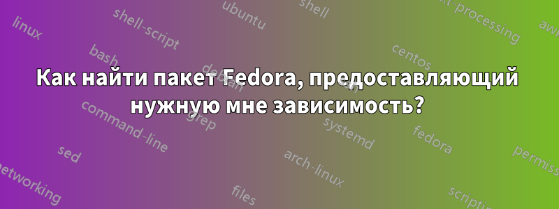 Как найти пакет Fedora, предоставляющий нужную мне зависимость?