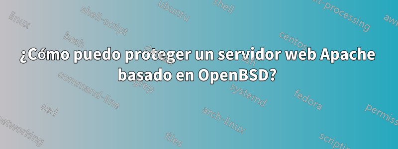 ¿Cómo puedo proteger un servidor web Apache basado en OpenBSD?