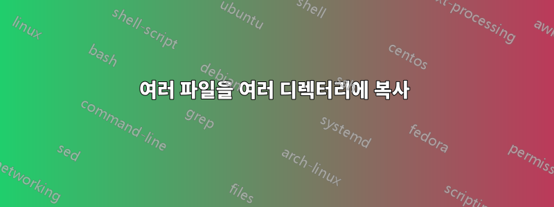 여러 파일을 여러 디렉터리에 복사