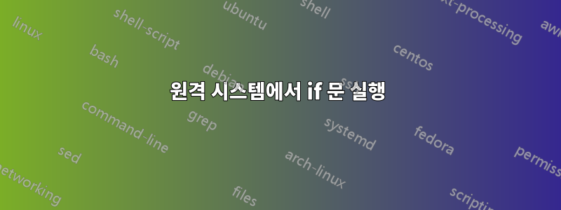 원격 시스템에서 if 문 실행