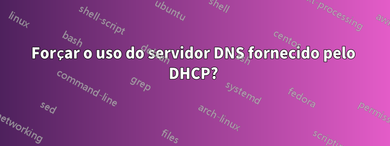 Forçar o uso do servidor DNS fornecido pelo DHCP?