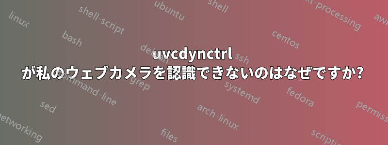 uvcdynctrl が私のウェブカメラを認識できないのはなぜですか?