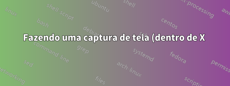 Fazendo uma captura de tela (dentro de X)