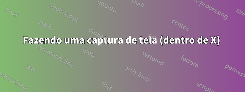 Fazendo uma captura de tela (dentro de X)