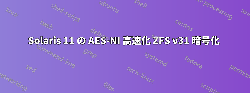 Solaris 11 の AES-NI 高速化 ZFS v31 暗号化